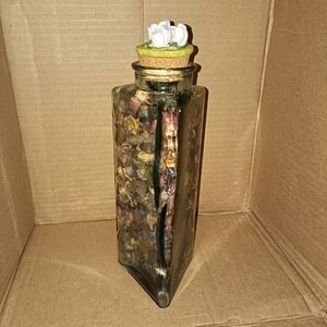 Rose Ceramic Crafted Cork and bottle home decor